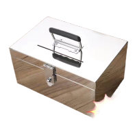 鸣固 不锈钢箱35*26*18cm 挂锁50万存钱罐