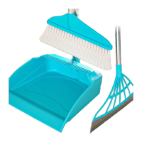 鸣固扫把簸箕套装 卫生间软毛扫地扫帚 撮箕干湿两用刮水器 扫把+簸箕+刮刀三件套蓝色