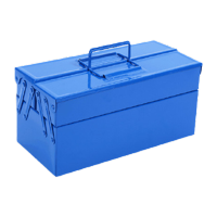 鸣固 ZW1336久兴多层铁皮折叠工具箱汽车维修手提收纳箱车载五金工具箱 单把大三层203型