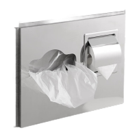 鸣固 嵌入式纸巾盒304不锈钢纸盒卫生间厕所  二合一纸巾盒 砂光