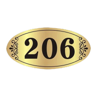 鸣固 工业用门牌号(2个) 门牌号码牌 定制标识牌 房号牌 店铺数字贴 房间楼层指示牌 款式二MGF0939