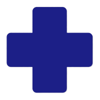 鸣固 6S四角定位贴 桌面5S管理定位贴纸 10*3cm蓝色十型(10个)