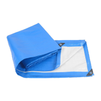 鸣固 蓝白防雨布3米X5米配拉绳