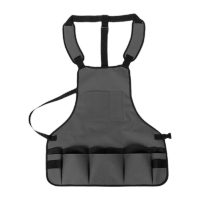 鸣固 围裙 多口袋工具收纳 家政修理工园艺师工作服便携式工具围裙 深灰色