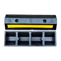 鸣固 橡塑车库限位器 橡胶车轮车位定位器 汽车倒车止退器 一字橡胶定位器(48*15*9cm)