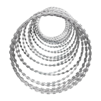 鸣固 围栏钢丝刺绳 刺铁丝 护栏网 热镀锌双螺旋刀片刺绳 10公斤10米MGF1768