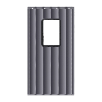 鸣固 加棉门帘 工厂商场防寒棉门帘 加窗灰色牛津布 宽80*高210cm