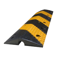 鸣固 橡胶减速带加厚斜坡缓冲波点方块减速带100*30*6cm
