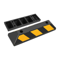 鸣固 橡胶停车位挡车器 车库限位器 车轮车位定位器止退器55欧型三斜膜定位器-欧美款550*150*100