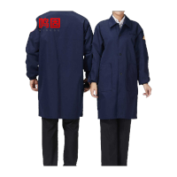 鸣固 防尘服 防酸碱长袖劳保工作服无尘服 藏蓝M码/165 MG-ST-1400-1