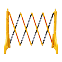 鸣固 塑料伸缩围栏隔离栏反光栏杆施工护栏围挡防护栏围栏交通围栏 黄黑伸缩护栏