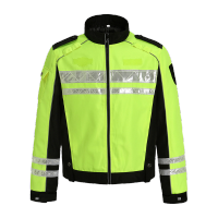 鸣固 安全反光雨衣防泼水巡逻服男女 反光衣骑行服 交通路政高速执勤服 春秋款 XL码