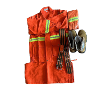 鸣固 棉质森林防火服6件套 山林扑火森林消防抢险救灾 阻燃隔热布料 森林消防服全套 [尺码备注]