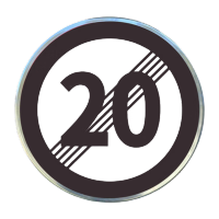 鸣固 圆形限速牌 直径60cm 解20