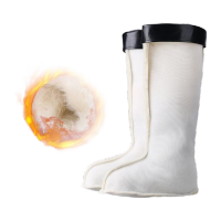 鸣固 雨鞋内胆棉套 45cm长毛防寒加厚保暖袜套 小码(适合38-42码)MG-ZB-9453