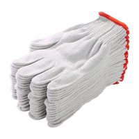 鸣固 棉线手套 细纱加密棉纱手套批发 加厚耐磨工作手套 工地车间劳防手套 400型 60双