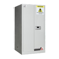 鸣固  化学品柜 毒麻柜试剂柜 实验室双人双锁保险柜 60加仑 227L  双门 (密码锁)隔板2块