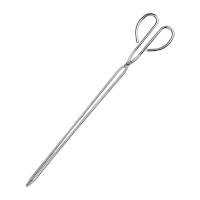 鸣固 ZJ6529不锈钢火钳垃圾钳子卫生钳环卫捡垃圾老式长柄扁口夹碳夹 长48cm