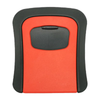 鸣固 密码钥匙盒 大门猫眼壁挂式金属密码锁 装修密码盒 半合金红色