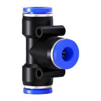 鸣固 气管快插气动元件气管快插PE等径三通气动接头PE-8接口口径单位mmKW071272