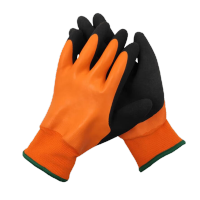 鸣固 防寒手套 冬季防寒防水双层乳胶手套 M码 MG-SB-0571