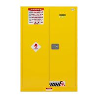 鸣固 工业防爆柜 化学品安全柜 危化品储存柜 黄色45加仑1090*460*1650MGF1411