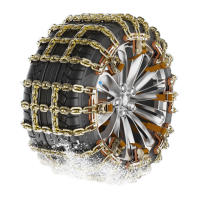 鸣固汽车防滑链suv轿车越野车通用雪地脱困锰钢合金链免千斤顶不伤胎 单田款通用型8条装