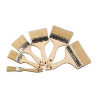 鸣固 工业清洁工具刷 毛刷 船用防水毛刷 油漆刷猪毛刷 木柄清洁灰尘刷子 5把 A款5寸