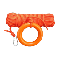 鸣固 水上漂浮救生绳8mm直径30米反光救生绳+1钩+1圈(塑料手环) TS103518850