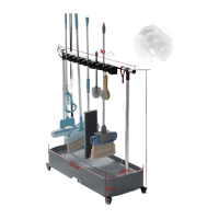 鸣固 移动落地式拖把架不锈钢放扫把拖布置物架商用清洁工具收纳沥水架 星灰色大盆 10挂 12钩
