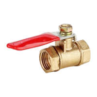 鸣固  铜球阀双内外丝1分2分5分宝塔气动气泵小红柄水管阀门开关  双内3/8(3分)DN10