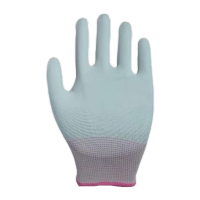 鸣固 PU尼龙涂掌手套 耐磨加厚防滑劳保手套 S码 12双 MG-SB-7542