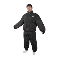 鸣固 工作犬防护靶衣 训犬耐撕布扑咬服 犬训练服 全身扑咬衣 黑色 MG-ST-1388