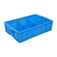 鸣固 塑料分格式零件盒工具盒 长六格360*250*140