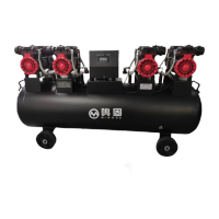 鸣固  空压机气泵空气压缩机 无油 汽泵机器气磅工业级打气泵 1688W*4-180L 220V 铜线 两级 +五件套