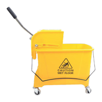 鸣固 ZJ4742酒店用大号手动下压式单桶榨水车拖把桶保洁清洁车拧水桶挤水桶拖地桶墩布压水车 M30-C 30L