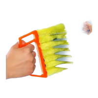 鸣固 清洁除尘刷 手持式双面窗台清扫器 百叶抹布 缝隙清洁工具 5只