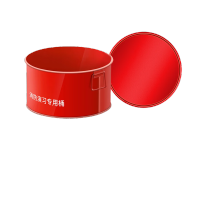 鸣固 消防演习桶红色有字有盖子30*60cm