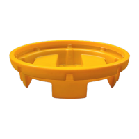 鸣固 防泄漏托盘化学品防漏危废防渗漏托盘防泄露栈板 直径82.6*高22cm 单桶防渗漏托盘