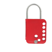 鸣固 工业安全钢制搭扣锁防爆多人管理7孔连挂锁锁具BAH03