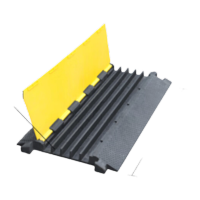 鸣固 橡塑线槽减速带 护线压线板盖线板电缆保护槽板室外 盖板大五线-橡塑