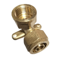 鸣固 太阳能热水器1216铝塑管配件铜接头L16*1/2F带座4分内丝带底座