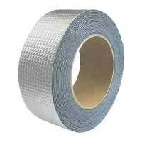 鸣固 丁基胶带 自粘防水胶带 彩钢瓦屋顶屋面用铝箔自粘防水补漏材料 15cm宽5m长 2卷