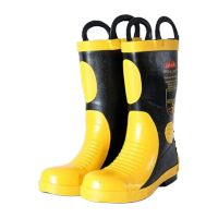 鸣固 02款单式消防战斗服配件 阻燃消防员训练演习消防战斗服 靴子