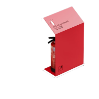 鸣固 灭火器箱子罩子空2只装收纳干粉器材陈列3-5公斤 B款红色烤漆款