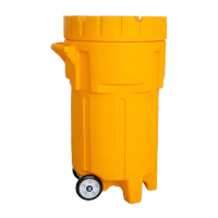 鸣固 化学品泄漏应急处理桶 95加仑泄漏应急处理桶黄色71*126cm 单桶