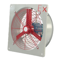 鸣固 防爆排风扇 方型圆筒隔爆型风机通风设备BFAG系列方形防爆换风扇220V电源 不带百叶BFAG-500