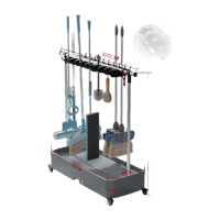 鸣固 移动落地式拖把架不锈钢放扫把拖布置物架商用清洁工具收纳沥水架 星灰色大盆 16挂 20钩