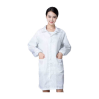 鸣固 大褂 静电服工作服无尘服连体大褂工作衣服 白色2XL MG-ST-2380-1