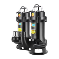 鸣固 污水泵家用切割式抽粪泵231V化粪池泥浆泵大流量排污抽水泵切割泵2500W1寸带热保